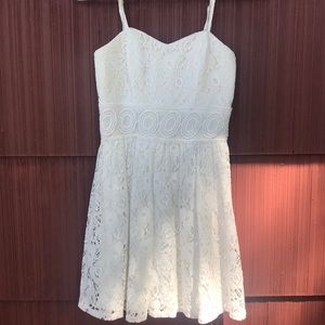 white lace spaghetti strap dress- size 1